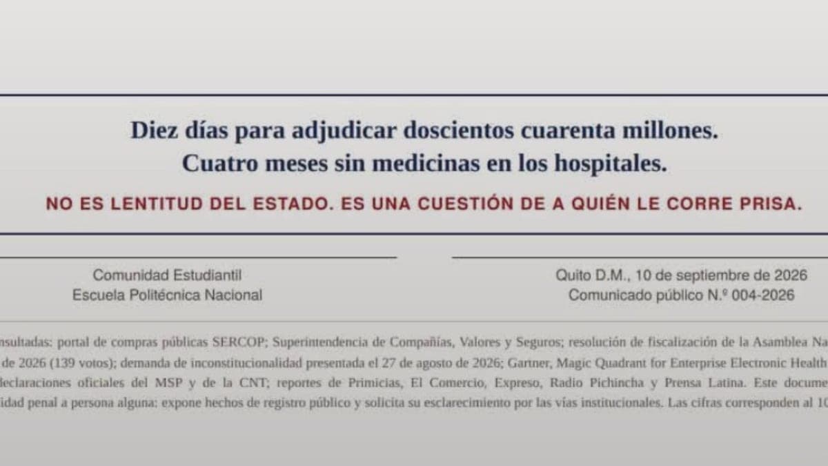 Comunicado comunidad estudiantil EPN