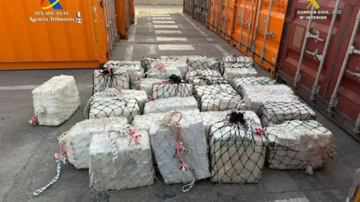 España incauta 862 kilos de cocaína en un contenedor de azúcar procedente de Guayaquil